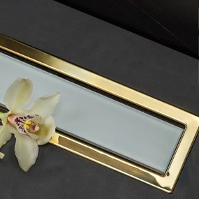 Karag Confluo Premium Line Bianco Oro - Γραμμικό Σιφώνι Δαπέδου - 30 εκ.