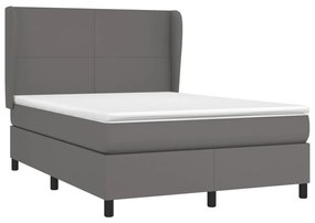 ΚΡΕΒΑΤΙ BOXSPRING ΜΕ ΣΤΡΩΜΑ ΓΚΡΙ 140X200ΕΚ. ΑΠΟ ΣΥΝΘΕΤΙΚΟ ΔΕΡΜΑ 3128917