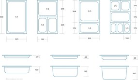 Gastronorm Container - 1/1 GN - 10cm Deep - Stainless Steel - Perforated