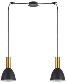 Φωτιστικό Οροφής Adept Tube 77-8641 50x16x300cm 2xE27 60W Black-Gold Homelighting
