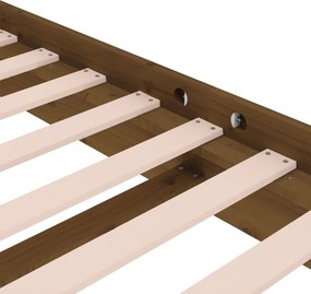 vidaXL Πλαίσιο Κρεβατιού Μελί 120x190 εκ. Μασίφ Ξύλο Small Double