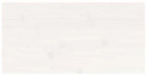 vidaXL Επιφάνεια Τραπεζιού Ορθογ. Λευκή 80x40x2,5 εκ. από Μασίφ Πεύκο