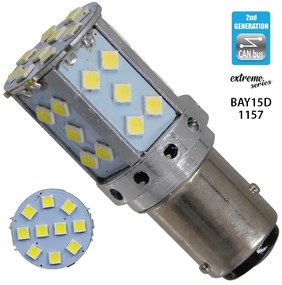 Λαμπτήρας LED Extreme Series Can-Bus 2ης Γενιάς με βάση 1157 15W 12v Ψυχρό Λευκό 6000k GloboStar 81242