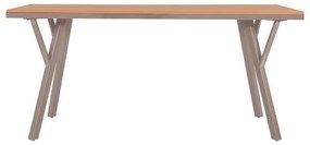Τραπέζι FL6514 Fylliana Μεταλλικό Polywood Μπέζ 160x91x72 εκ. 160x91x72 εκ.