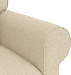 vidaXL Καναπές Κρεμ 215 x 82 x 80 εκ ύφασμα