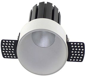 Σποτ Χωνευτό S095 Φ6,2x10,9x7,4cm Led 450Lm 6W 3000K White Round