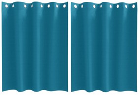vidaXL Κουρτίνες με κουρτίνες 2 pcs Τιρκουάζ 140 x 140 cm Πολυεστέρας