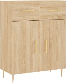 vidaXL Ντουλάπι Sonoma δρυς 69,5 x 34 x 180 εκ. από Επεξεργασμένο Ξύλο