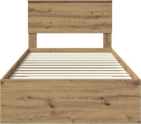 vidaXL Σκελετός Κρεβατιού Artisan Δρυς 100 x 200 cm Επεξεργασμένο Ξύλο