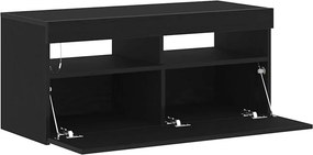 vidaXL Ντουλάπι TV 90 x 35 x 40 εκ. Μαύρη Οξυά Επεξεργασμένο Ξύλο