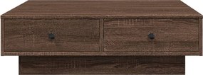 vidaXL Τραπεζάκι Σαλονιού Καφέ Δρυς 90x90x28 εκ. Επεξεργασμένο Ξύλο