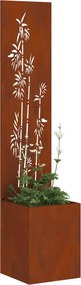 vidaXL Οθόνη Ιδιωτικότητας Κήπου Floral Σκ rusty 32 x 32 x 150 εκ