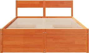 vidaXL Σκελετός Κρεβ. Χωρίς Στρώμα Καφέ Κεριού 120x200 εκ Μασίφ Πεύκο