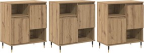 vidaXL Παραδοσιακά Πλευρικά Έπιπλα 3 τμχ. Artisan Oak