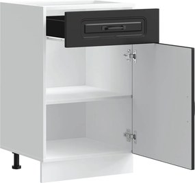 vidaXL ντουλάπι βάσης κουζίνας Kalmar Μαύρο από Επεξεργασμένο Ξύλο