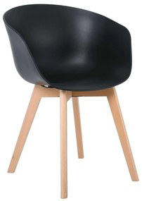 Πολυθρόνα Optim PP Μαύρο  54x51x79cm (Σετ 4 ΤΕΜ)