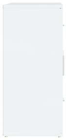 Ντουλάπι Γυαλιστερό Λευκό 91x29,5x65 εκ. από Επεξεργασμένο Ξύλο - Λευκό