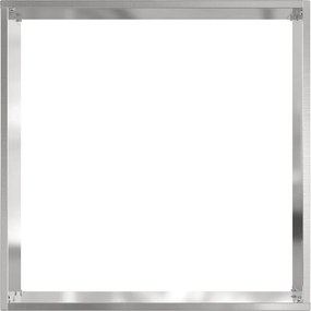 vidaXL Περίγραμμα γκαζόν Ασημί 40 x 40 x 13 cm Ανοξείδωτο ατσάλι
