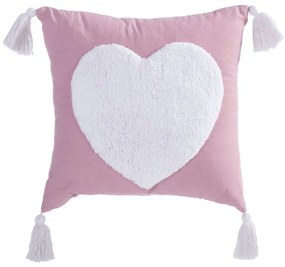 Μαξιλάρι Διακοσμητικό Παιδικό (Με Γέμιση) Hugging Heart Pink Nef-Nef 35Χ35 Cotton-Polyester