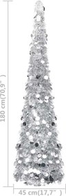 vidaXL Τεχνητά χριστουγεννιάτικα δέντρα PET Silver