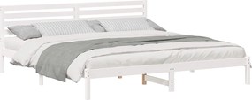 vidaXL Σκελετός Κρεβατιού Λευκό 200 x 210 cm Στερεά ξυλεία πεύκου