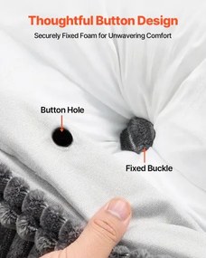 VEVOR Headboard Pillow Queen Wedge Headboard Pillow with 2 Pockets &amp; Headrests