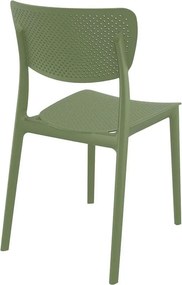 Καρέκλα Πολυπροπυλενίου Lucy Olive Green 45Χ53Χ82εκ.