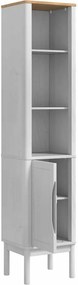 vidaXL Ψηλό ντουλάπι μπάνιου με ράφι FLORO Λευκό 35 x 30 x 160 εκ