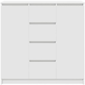 Συρταριέρα με Συρτάρια Λευκή 100,5x35x98,5 εκ. από Επεξ. Ξύλο - Λευκό