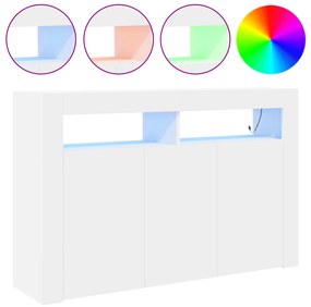 vidaXL Λευκός Μπουφές Λευκός Τεχνητό ξύλο 116 x 30 x 75 εκ Μοντέρνος