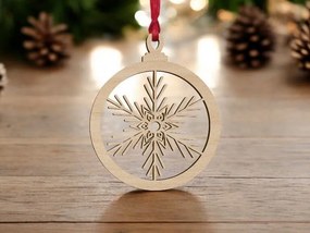 Σετ των 3 Intra απο ξύλο plywood 3mm-4mm πάχος – Στολίδι με νιφάδες χιονιού 25x30 cm INTRAVECTRY-MY545609