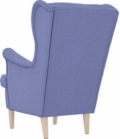 vidaXL πολυθρόνα τζιν μπλε 74x84x100 cm ύφασμα