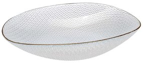 Διακοσμητικό Μπωλ Tuana 80.184.08 Φ28cm Clear-Gold Cryspo Trio Γυαλί