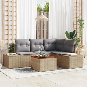 vidaXL Σαλονάκι Κήπου 5 pcs Beige, ανοιχτό γκρι 55 x 55 x 37 εκ