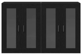 vidaXL Επιτοίχιο ντουλάπι 2 pcs Μαύρη δρυς 69.5 x 34 x 90 εκ.