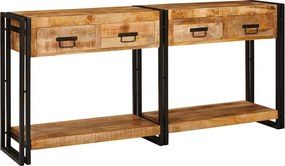vidaXL Τραπέζια Κονσόλες 2 τμχ. Καφέ 161 x 33 x 75 εκ