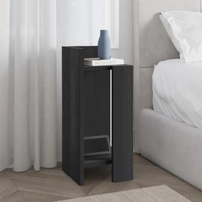 Megapap Κομοδίνο Elos Αριστερό Black Wood 25x27x60εκ.