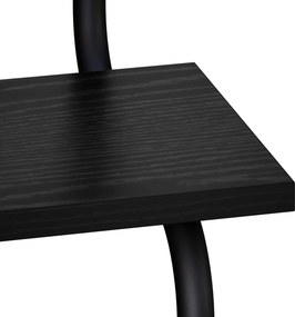 vidaXL Ράφι τοίχου 2 επιπέδων Μαύρη Δρυς 80 x 24,5 x 61 εκ
