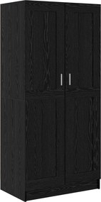 vidaXL Ντουλάπι Μαύρη Οξυά 82,5 x 51,5 x 180 εκ. Επεξεργασμένο Ξύλο