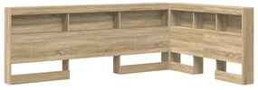 vidaXL Κεφαλάρι Αποθήκης με ράφι Sonoma Δρυς 120 cm Επεξεργασμένο ξύλο