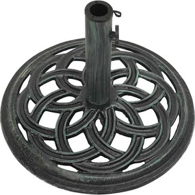 vidaXL Βάση Ομπρέλας Πράσινη 44 x 44 x 31 εκ. από Χυτοσίδηρο