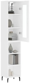 vidaXL Ντουλάπι Λευκό 34,5 x 34 x 180 εκ. από Επεξεργασμένο Ξύλο