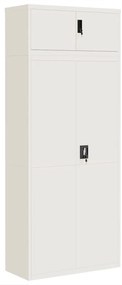 vidaXL Αρχειοθήκη Λευκή 90 x 40 x 220 εκ. Ατσάλινη