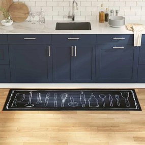 vidaXL Χαλί Κουζίνας Other Χώρος του Σεφ 60 x 180 cm Βελούδο