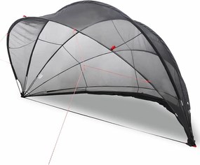 vidaXL Θόλος πισίνας 430 x 430 x 210 εκ. Μαύρο