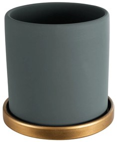 Κασπώ Napoli 20494 Φ15x15cm Grey-Gold GloboStar Ceramic