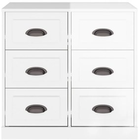 vidaXL Ντουλάπι Γυαλιστερό Λευκό 70x35,5x67,5 εκ. Επεξεργασμένο Ξύλο