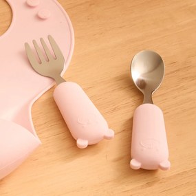 Πιρούνι + Κουτάλι (Σετ) A-S Yum Pink 211063A