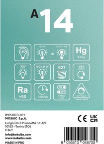 LED Filament Λαμπτήρας A14 Γλόμπος G95 Χρυσός Καθρέπτου 7W 650Lm E27 2700K Dimmable