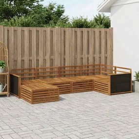 vidaXL Σειρά Καναπέ Εξωτερικού 6 pcs Φυσικό